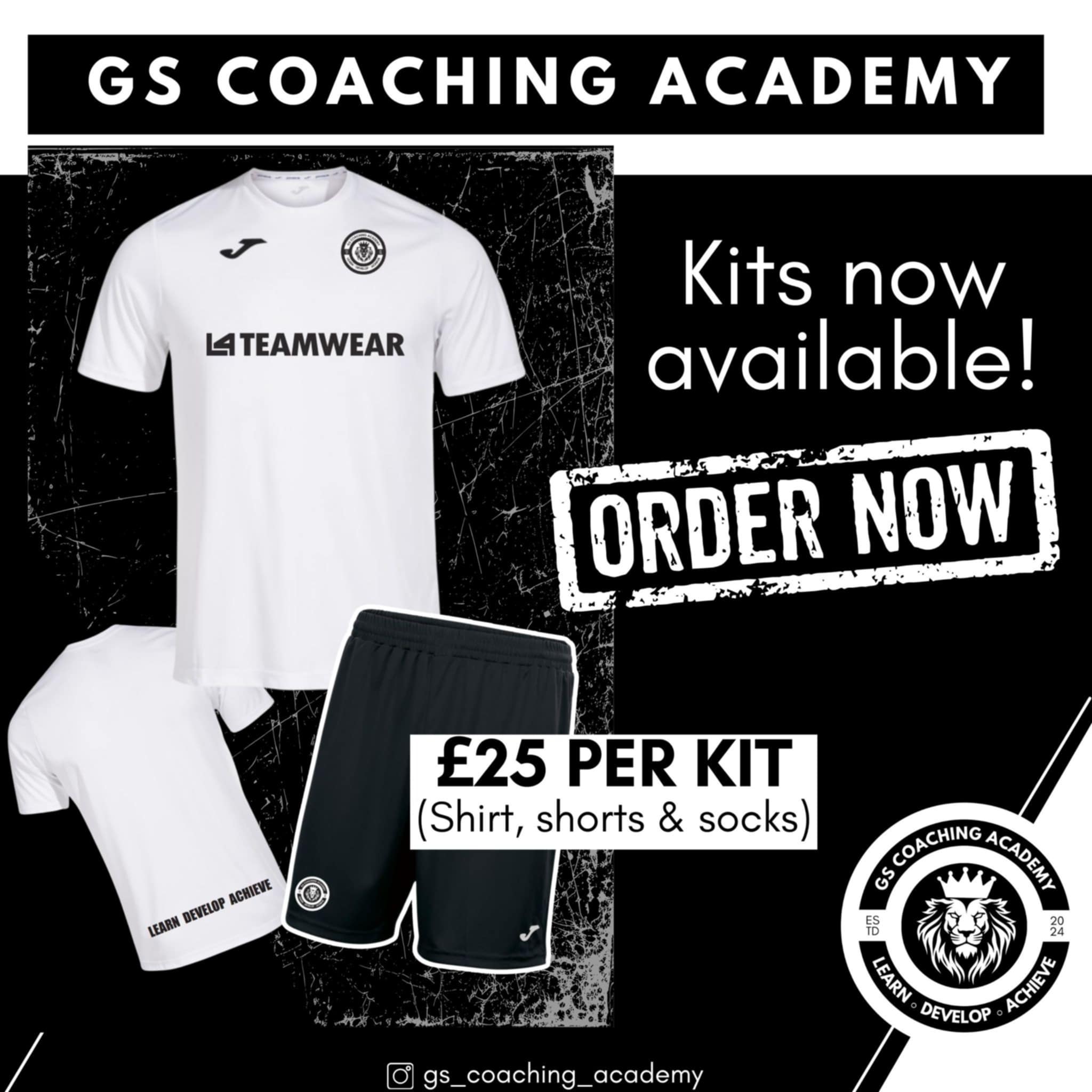 GS Coaching Academy Football Kit - Get yours now